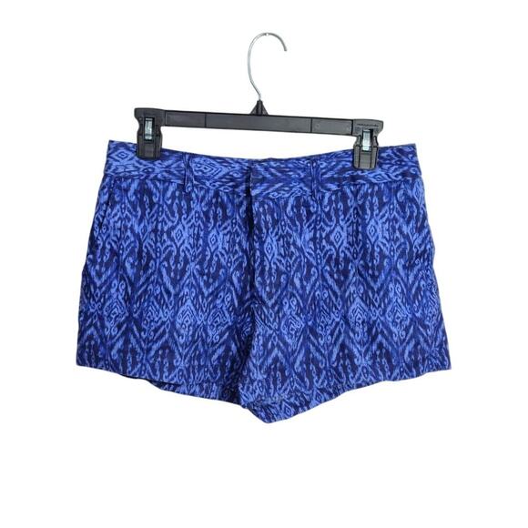 Cynthia Rowley Women's 100% Blue Linen Shorts Size 6 Small - Picture 1 of 7